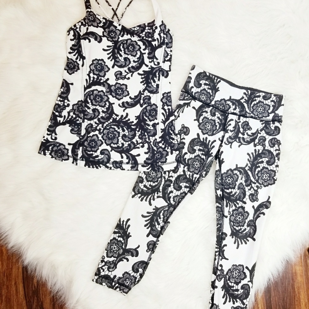 FLASHLululemon Floral Workout Set Laceoflage (#10)